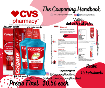 Productos Colgate por $0.56