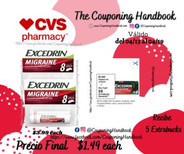 Excedrin Migraine 250mg, 8 CT por $1.49