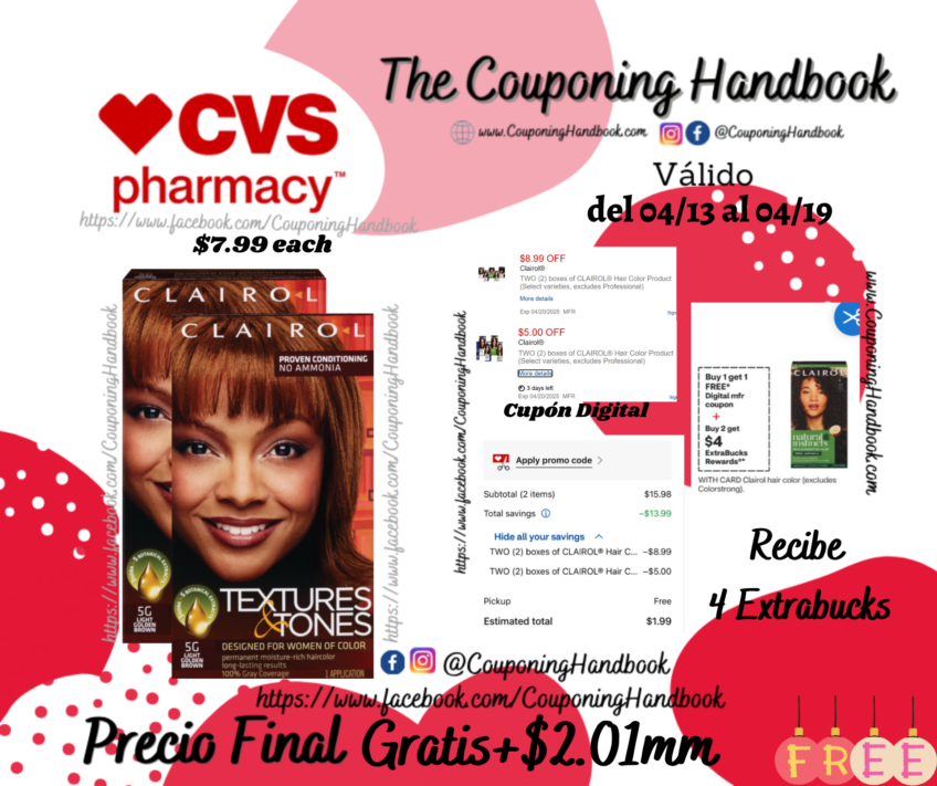 02 Clairol Professional Textures & Tones Hair Color Gratis