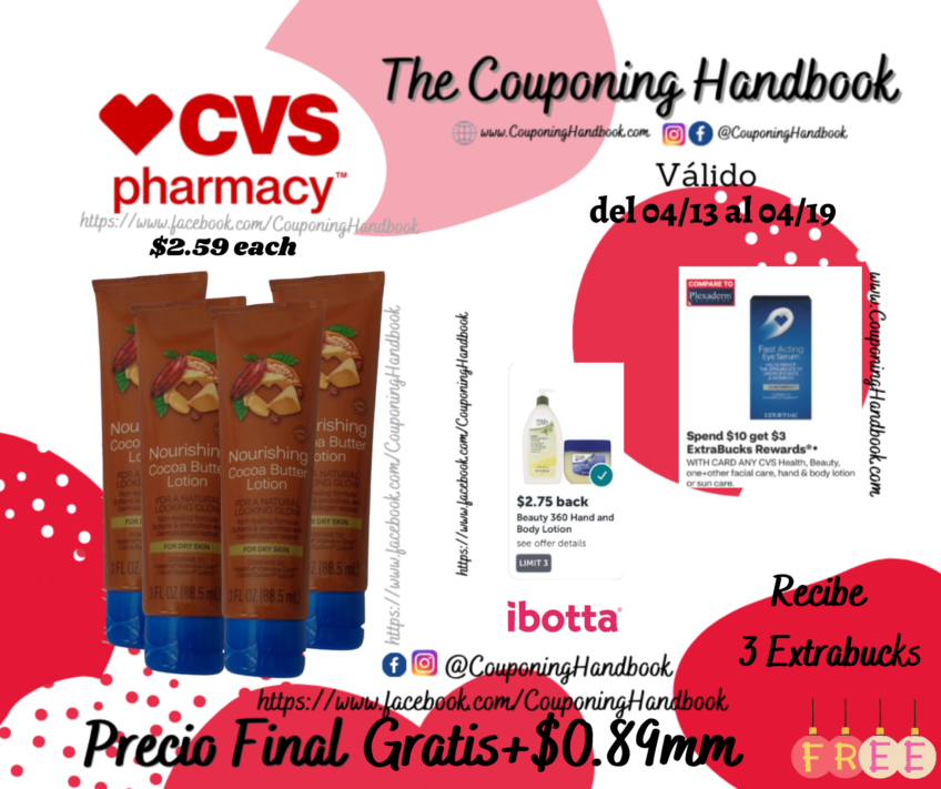 04 CVS Beauty Nourishing Cocoa Butter Lotion, 3 Ounces Gratis