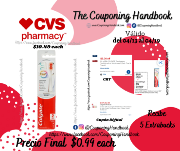 Colgate Foaming Clean Toothbrush, Soft Bristle, 2 CT por $0.99