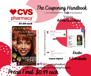 Clairol Professional Textures & Tones Hair Color por $0.49