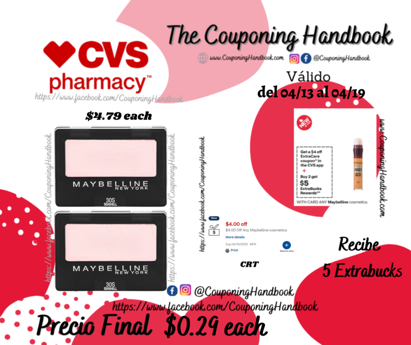 Maybelline Expert Wear Eyeshadow por $0.29