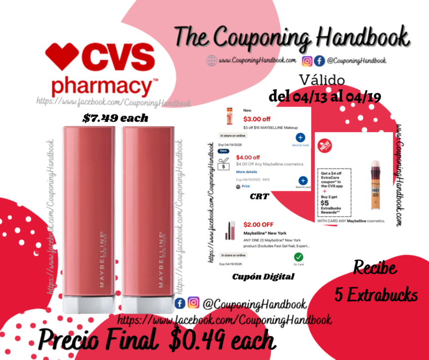 Maybelline Color Sensational Made For All Lipstick por $0.49