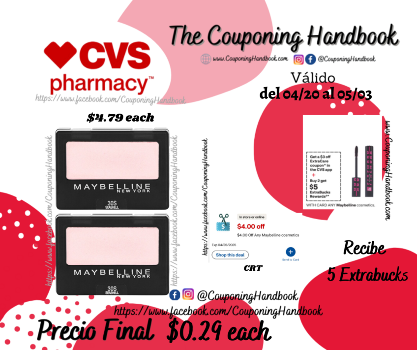 Maybelline Expert Wear Eyeshadow por $0.29