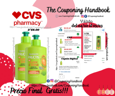 02 Garnier Fructis Sleek & Shine Intensely Smooth Leave-In Conditioning Cream Gratis