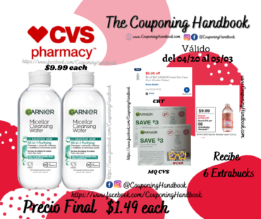 Garnier Micellar Cleansing Water with Salicylic Acid, 13.5 OZ por $1.49