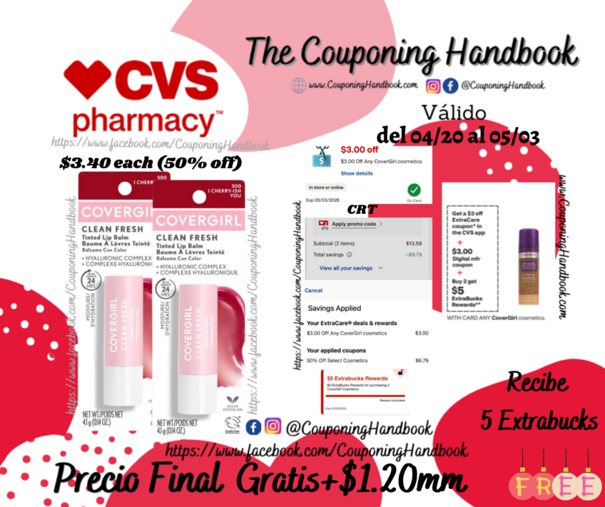 02 CoverGirl Clean Fresh Tinted Lip Balm Gratis