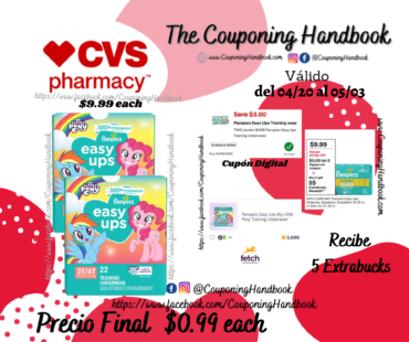 Pampers Easy Ups Girls Training Underwear por $0.99