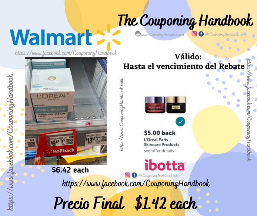 L’Oreal Paris Dermo Expertise Hydra Renewal Moisture Cream, 1.7 oz por $1.42