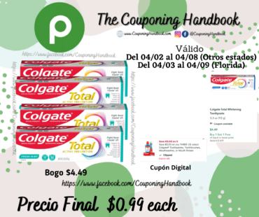 Colgate Total Toothpaste por $0.99