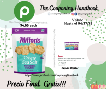 Milton’s Gluten Free Crackers, Crispy Sea Salt Gratis