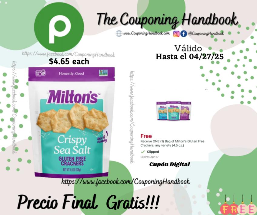 Milton’s Gluten Free Crackers, Crispy Sea Salt Gratis