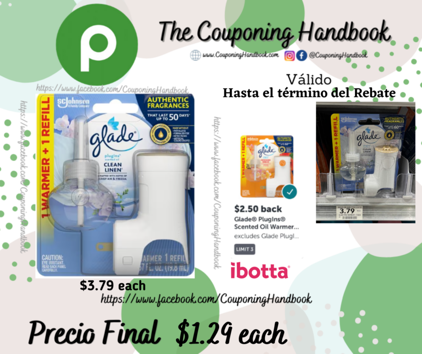 Glade Plugins Scented Oil, Clean Linen por $1.29