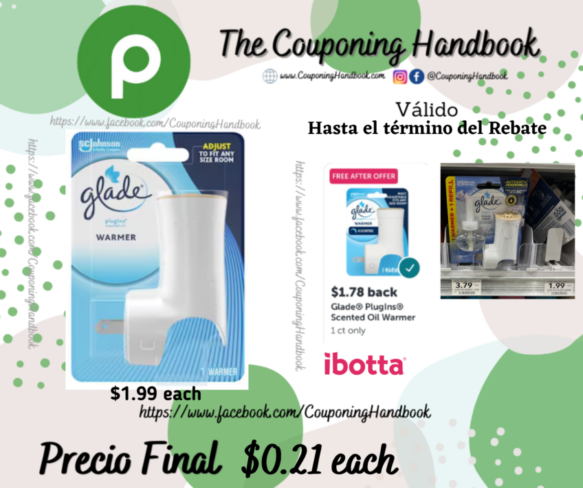 Glade PlugIns Warmer, Scented Oil 1 warmer por $0.21