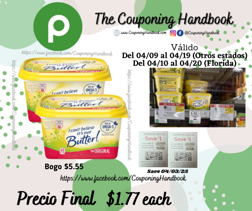 I Can’t Believe It’s Not Butter! Original Spread por $1.77