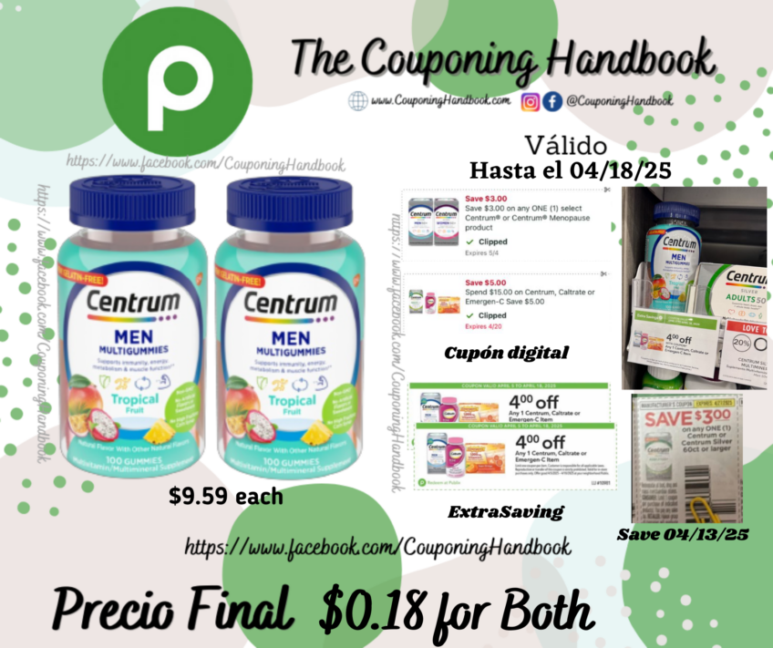 02 Centrum Multigummies, Men, Tropical Fruit, Gummies por $0.18