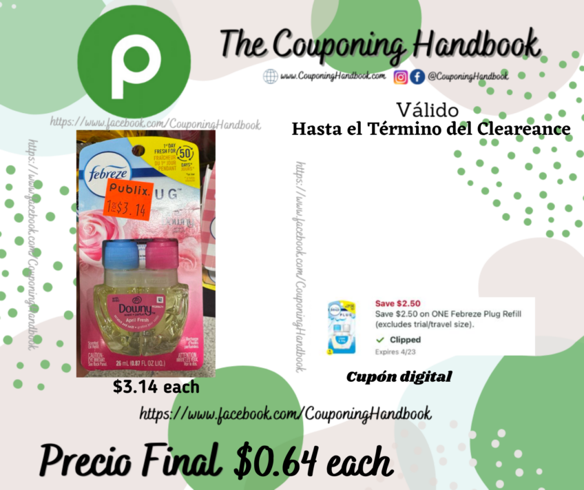 Febreze Plug Air Freshener Oil Refills por $0.64