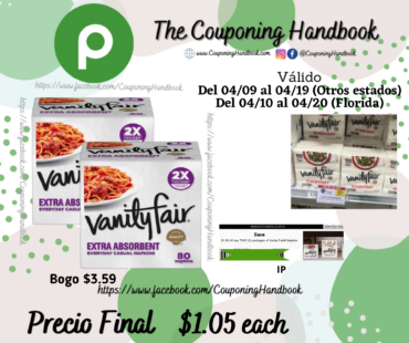 Vanity Fair Napkins, Everyday, 80 or 100 ct por $1.05