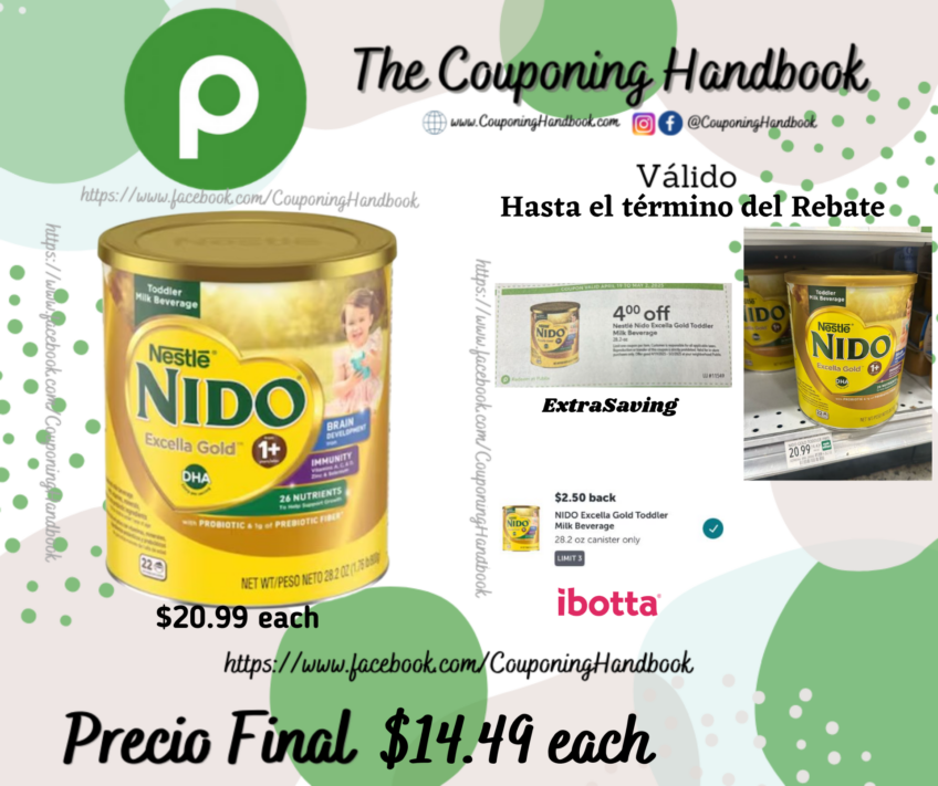 Nido Excella Gold Milk Beverage, Toddler, Powdered, 1+ Years por $14.49