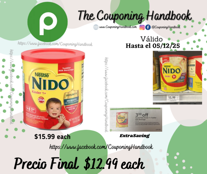 Nido Milk Beverage, Powdered, Kinder +1, Toddler por $12.99