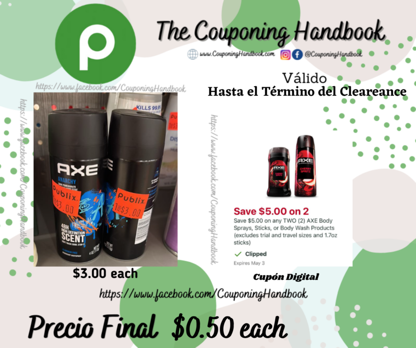 Axe Body Spray, Deodorant por $0.50