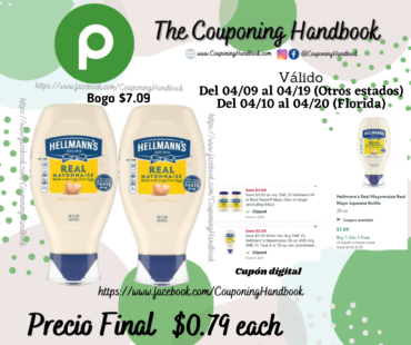 Hellmann’s Real Mayonnaise Real Mayo Squeeze Bottle 20 oz por $0.79