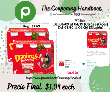 Danimals Smoothie por $1.09