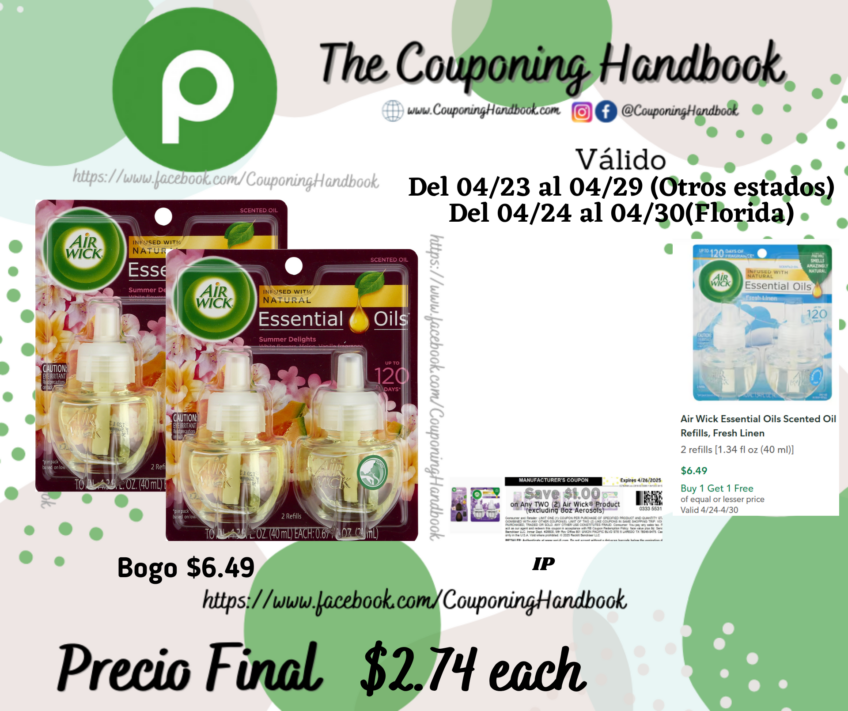 Air Wick Scented Oil Refill Essential Oils por $2.74