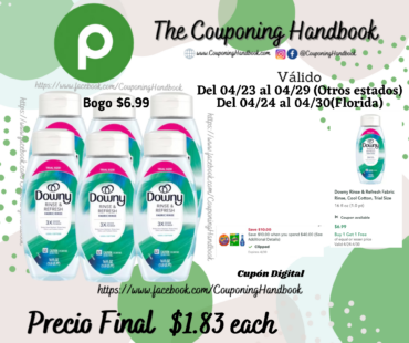 Downy Rinse & Refresh Fabric Rinse, Cool Cotton por $1.83