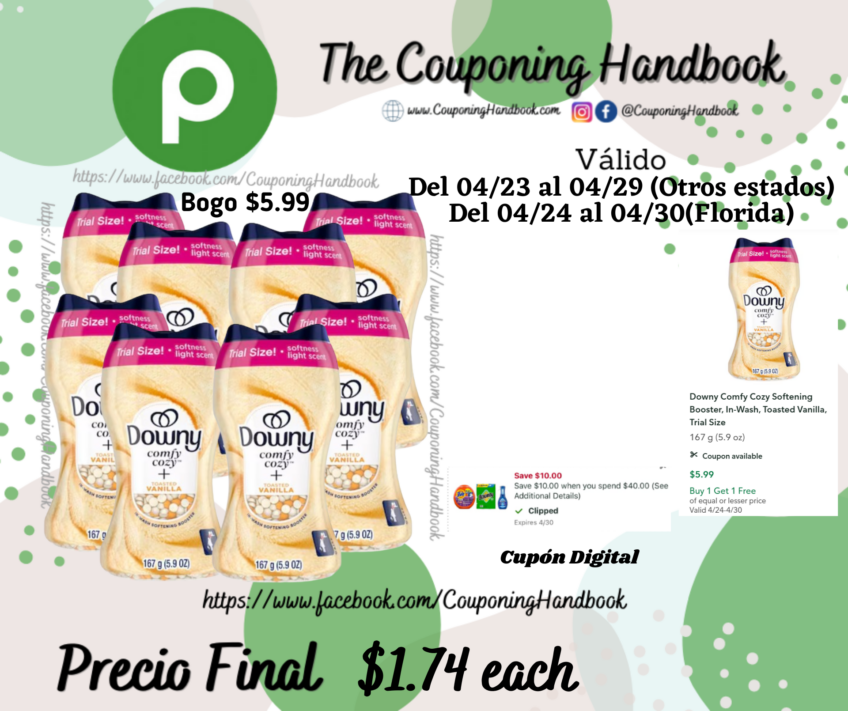 Downy Comfy Cozy Softening Booster, In-Wash, Toasted Vanilla por $1.74