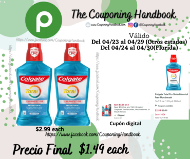 Colgate Total Pro-Shield Alcohol Free Mouthwash por $1.49