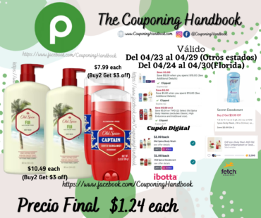 Productos Old Spice por $1.24