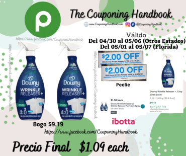 Downy Wrinkle Releaser+Crisp Linen Scent por $1.09