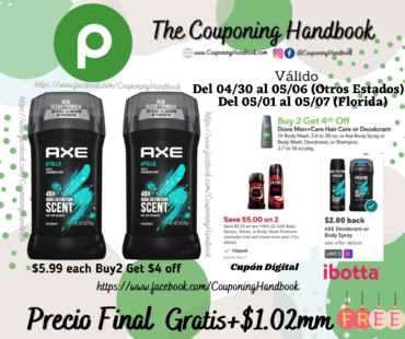 02 Axe Antiperspirant Deodorant stick Gratis