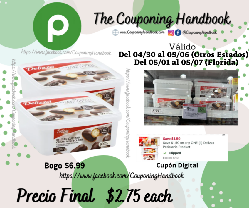 Delizza Eclairs, Belgian Custard Cream, Mini por $2.75