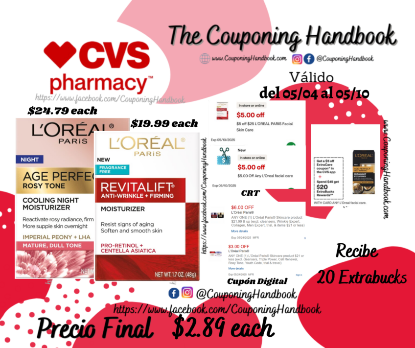 Productos L’Oreal Paris por $2.89