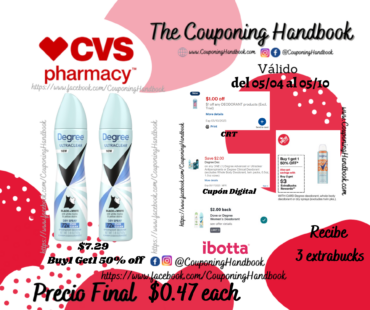 Degree Antiperspirant Dry Spray Pure Clean por $0.47