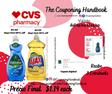 Ajax y/o Palmolive dish liquid por $1.19