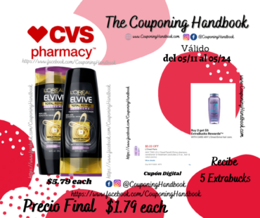L’Oreal Paris Elvive Shampoo or Conditioner por $1.79