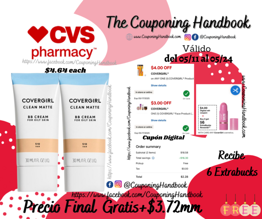 02 CoverGirl Clean Matte BB Cream, Fair Gratis