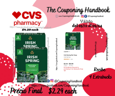 Irish Spring Bar Soap por $2.29