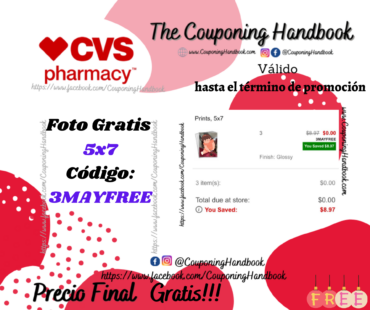03 Fotos de 5×7 Gratis en CVS