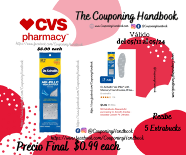 Dr. Scholl’s® Air-Pillo® with Memory Foam Insoles, 1 Pair por $0.99