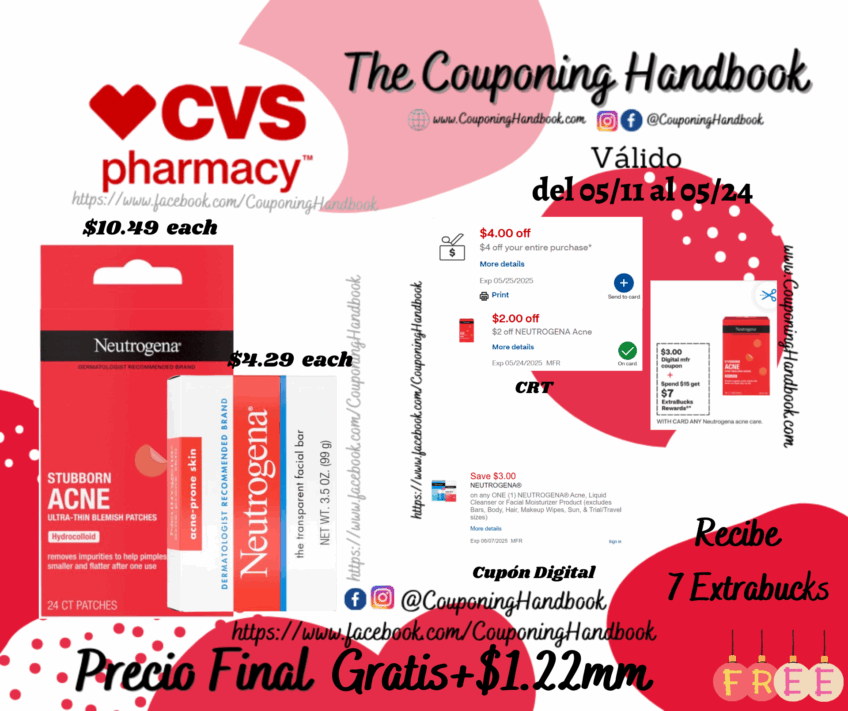 02 Productos Neutrogena Acne Gratis