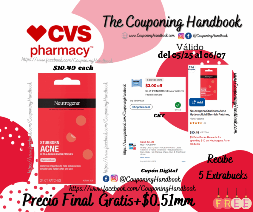 Neutrogena Stubborn Acne Hydrocolloid Blemish Patches Gratis