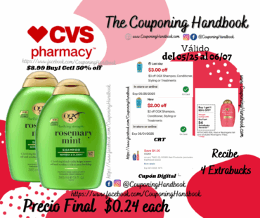 OGX Rosemary Mint Shampoo, 13 OZ por $0.24