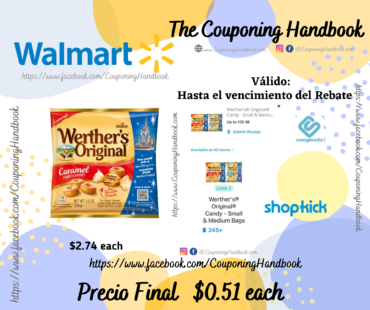 Werthers Original Hard Caramel Candy, 5.5 oz por $0.51