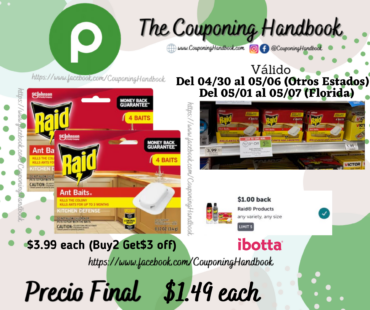 Raid Ant Baits Indoor Ant Killer – 0.12oz/4ct por $1.49