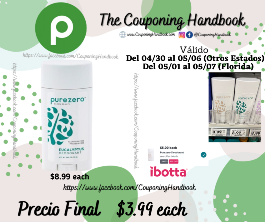 Purezero Clean Beauty Eucalyptus Deodorant por $3.99